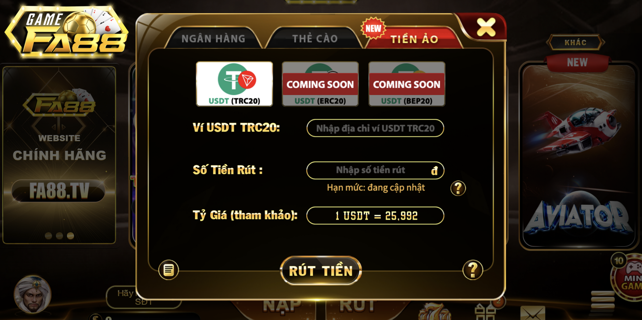 3 bước rút tiền bằng tiền ảo dễ dàng